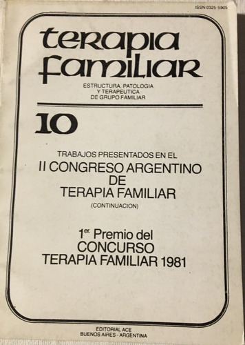 Revista  Terapia Familiar Ii Congreso Argentino E. Ace 2 Vol