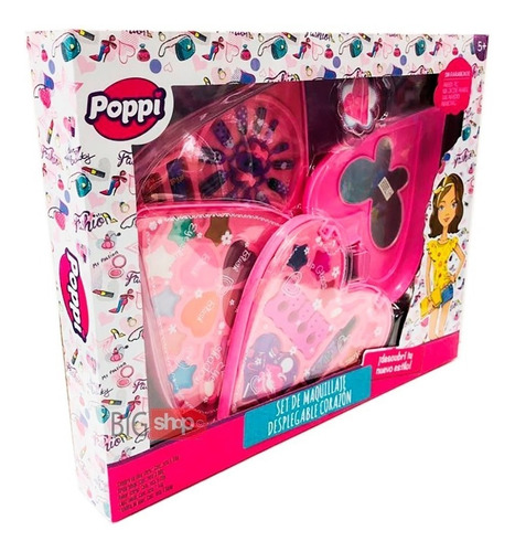 Imagen 7 de 10 de Maquillaje P/ Nena Corazon Desplegable Nuevo S21651 Bigshop