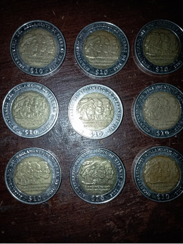 Monedas Bicentenario Uruguay (tres Caras)