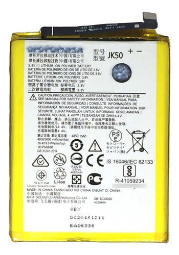 Bateria Motorola Moto One Fusion Xt2073 Jk50 100% Original