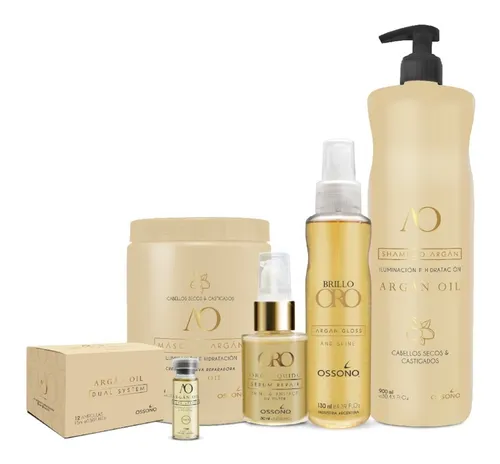 comprar Combo Argan Ossono Shampoo Mascara Ampolla Serum Brillo