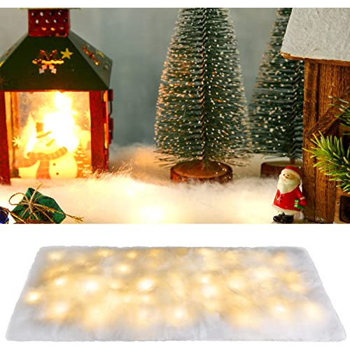 Mantel De Nieve De Navidad Luces Led, Mantel De Nieve A...