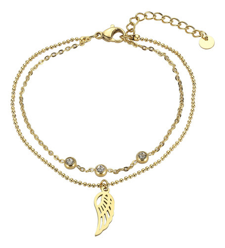 Pulsera De Acero Inoxidable Enso Mujer Ejb3258g Dorado