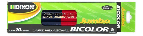 Empaque Lápiz Bicolor Jumbo Dixon 6 Cajas C/10 Piezas