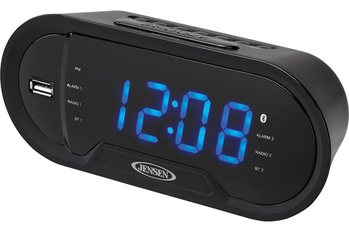 Jensen Jcr-298 Bluetooth Digital Am/fm Dual Alarm Clock Rad.
