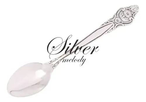 Cucharilla Café Plata 925 Con Diseño Roseta 11g