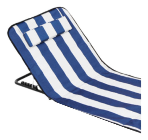 Silla De Playa Portátil Con Respaldo Reclinable Y Asiento