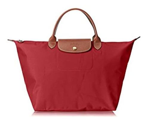 Vidrio D 'arques Longchamp Le Pliage Medium Bolsa Bag Rouge