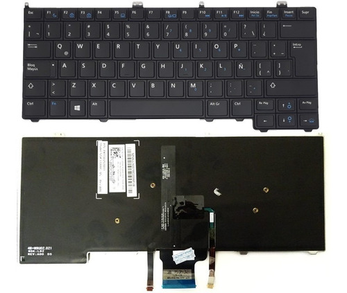 Teclado Negro Para Dell Latitude E7440 E7420 E7240 12 7000