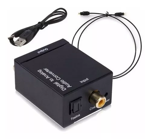 Convertidor Audio Digital Óptico A Rca Cable Toslink 1m