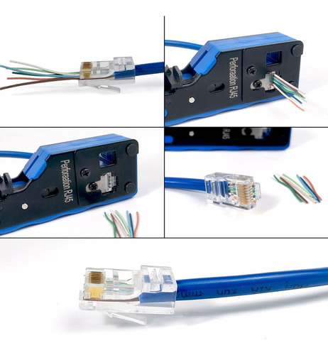 Alicate Crimpar Cable De Red Rj45 Rj11 Rj12 Conector Vazado