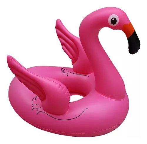 Boia Flamingo Inflável Para Bebê Com Suporte Pernas Piscina 