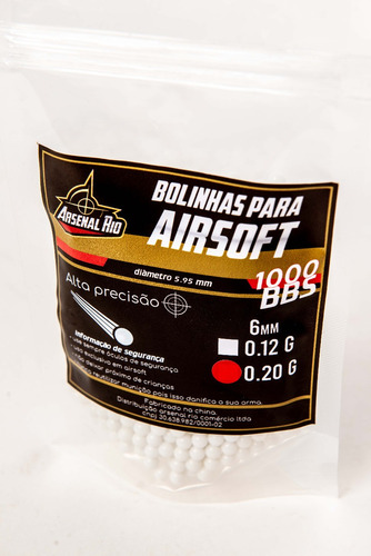 Imagem 3 de 6 de Bbs Munição Premium Airsoft 1000un 0.20g Esfera 6mm