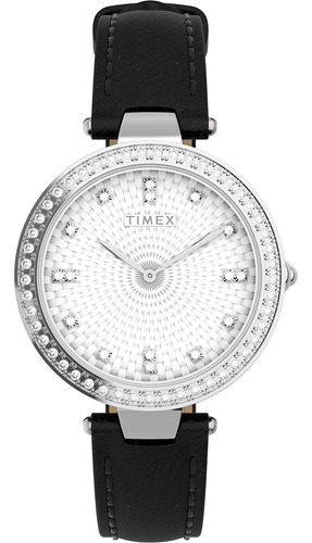 Reloj Timex Adorn Para Mujer De 32 Mm - Esfera Plateada Caja