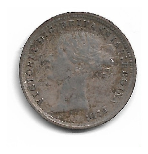 Gran Bretaña 3 Pence 1873 Plata Exc