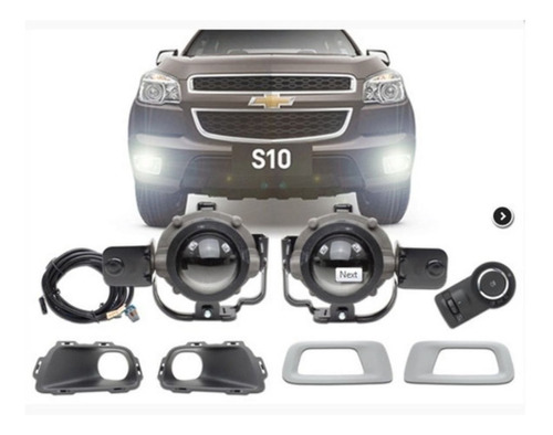 Faros Auxiliares Chevrolet S10 12/16 Kit Accesorio Completo