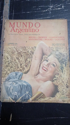 Mundo Argentino Agosto 1945 Evelyn Keyes