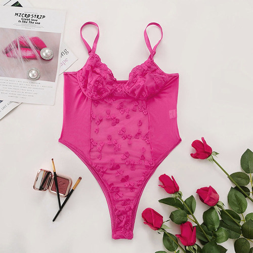 Lencería Sexy Mono Sexy Con Tirantes De Encaje Para Mujer