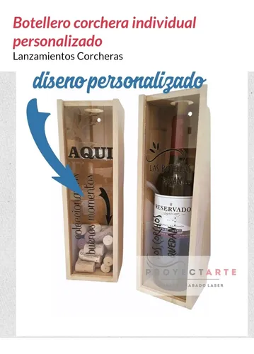 comprar Caja Botellero ,corchera Personalizada , Ideal Fin De Año