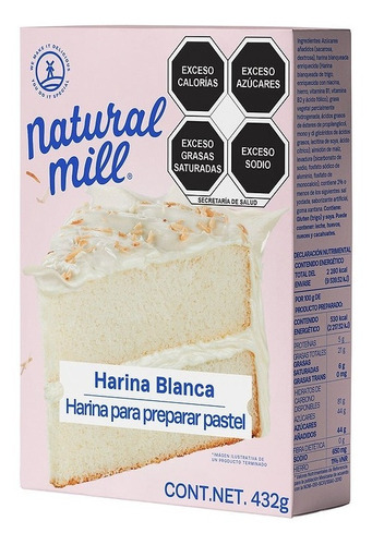 Harina Para Pastel Natural Mill Blanco 432 Gr