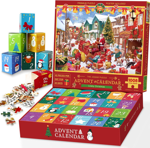Calendario De Adviento 2023, Rompecabezas De Navidad Para Ni