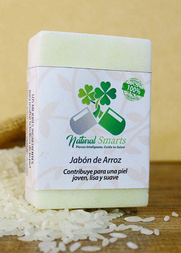 Jabón De Arroz Artesanal 120 Gr - g a $249