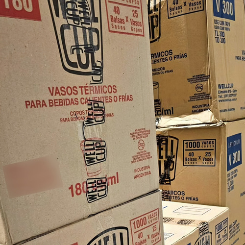 Vaso Telgopor Blanco Térmico 300cc Bulto X 1000un Blanco