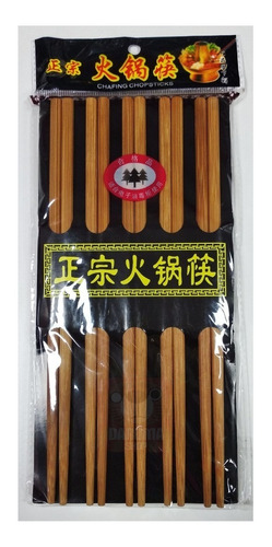 10 Pares Palito Chino Bambu 24cm Sushi Belgrano 