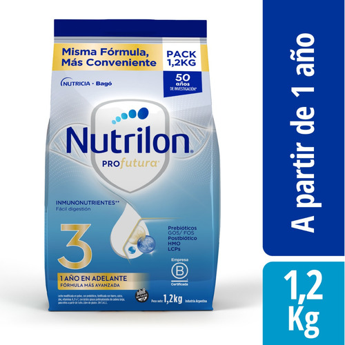 Leche En Polvo Nutrilon Profutura 3 En Pouch De 1.2 Kg