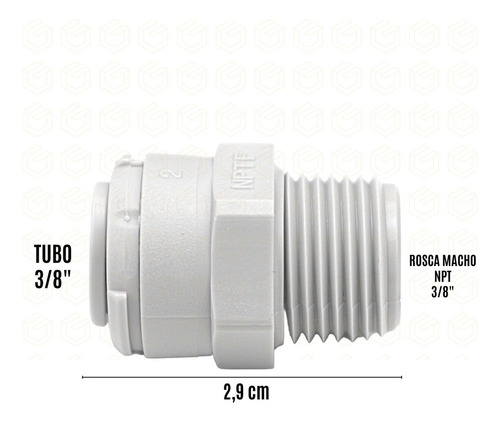 Dmfit - Tubo 3/8 X Rosca Macho Npt 3/8 - Amc0606 - 04 Un