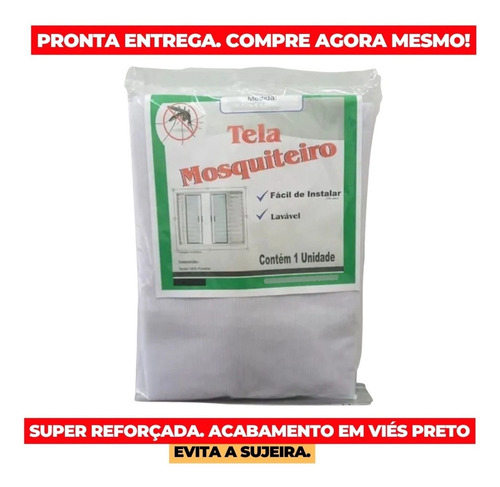 Imagem 3 de 10 de Tela Mosquiteiro Para Janelas 1,20 X 1,50 M Velcro Lavável