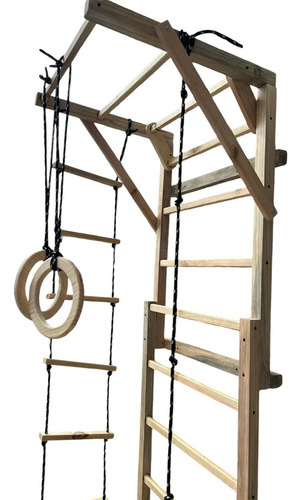 Torre Muro Escalar Montessori Para Niños Centro De Juegos Color Marrón Claro
