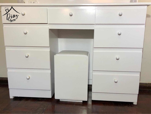 Imagen 4 de 6 de Mueble Maquillador Espejo Hollywood 1,20m