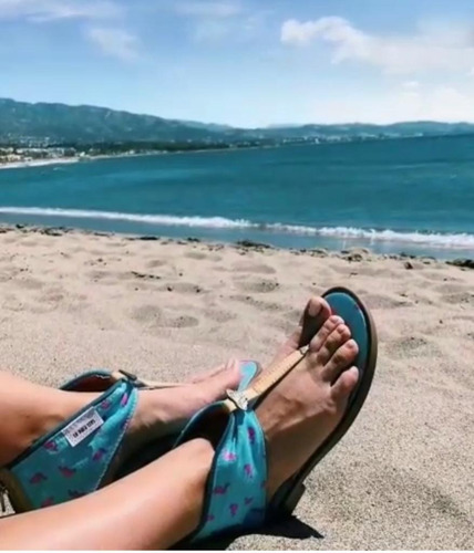 Sandalias Te Para Tres De Diseño Modelos Exclusivos Turquesa