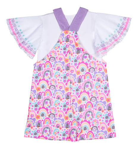 Conjunto Macacão Arco Iris + Roupa Da Boneca Ma0237 Marthiê