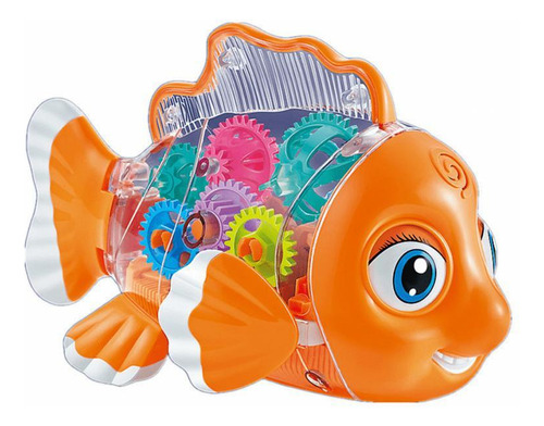 Brinquedo Snoopy Fish Transparente Com Luzes Led E Música