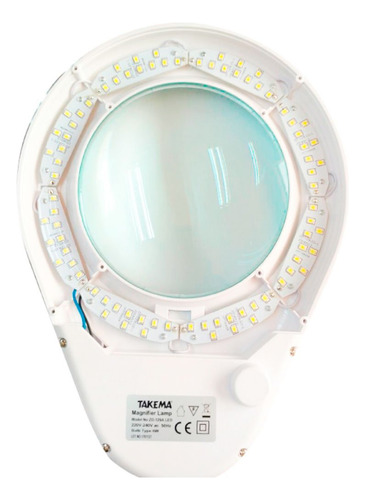 Lámpara Articulada Con Lupa Y Luz Led Zd-129a/led Takema