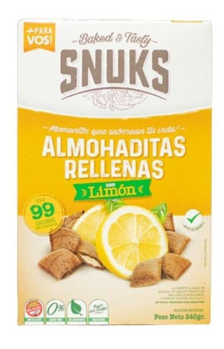 Almohaditas De Limon Snuks 240 G Sin Tacc Snucks Almohaditas - Limón - Unidad - 1 - Caja