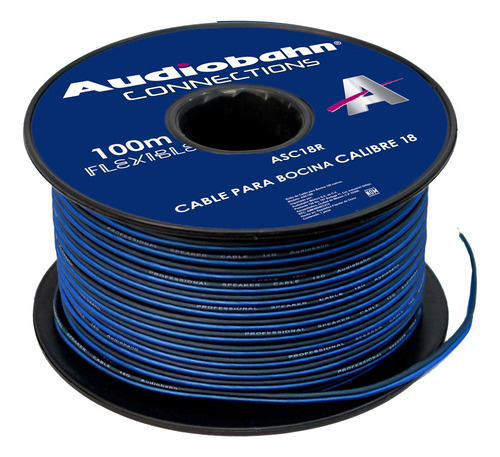 Rollo De Cable Para Bocina Calibre 18 100m Asc18r Audiobahn 