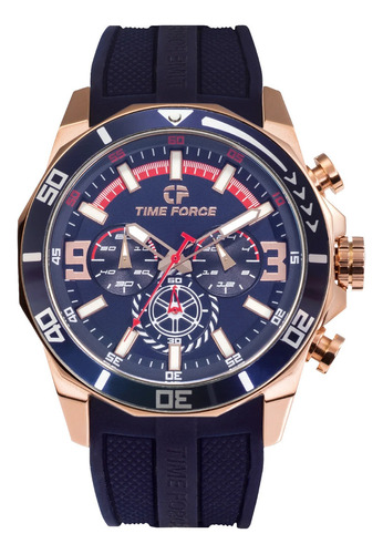 Reloj De Pulsera Time Force Para Caballero Tf5027mrb-03 Azul