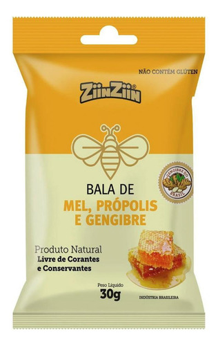 Bala Gengibre Mel E Propolis 30g