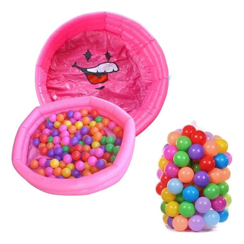 Pack Piscina De 70cm Para Bebés + 100 Pelotas Para Piscina 