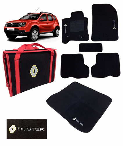 Tapete Renault Duster Personalizado Bolsa Porta Mala Bordado