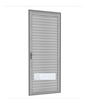 Porta Alumínio Brilhante Palheta 2,10 X 0, 60 Prateado