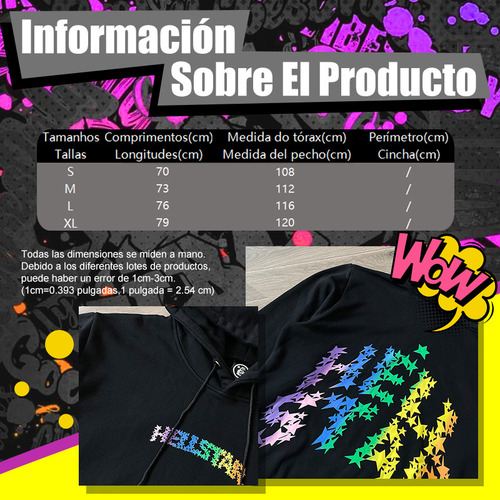 Hellstar Sudadera Con Capucha Y Estampado De Estrellas Para