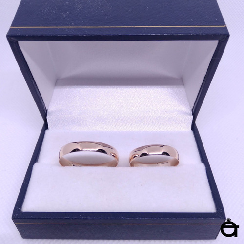 Imagen 2 de 5 de Argollas Matrimonio Oro 18k Media Caña 4g 4mm