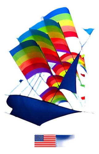 Actividad Del Juego 3d Arco Iris Enorme Velero Flying Kite D