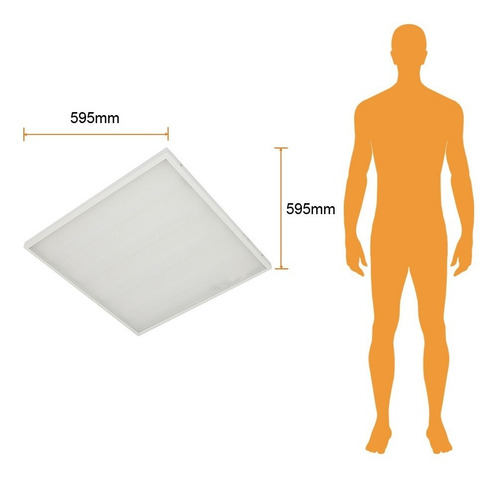 Imagen 5 de 7 de Lámpara Led 60x60 Blanco, 32w, Luz Neutra, Interior Oficina