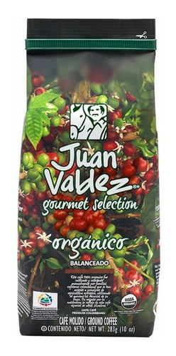 Café Grano Molido Juan Valdez 283gr Balanceado Orgánico 