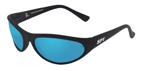 Óculos De Sol Spy Mod 16 Preto Fosco - Lente Azul Espelhada